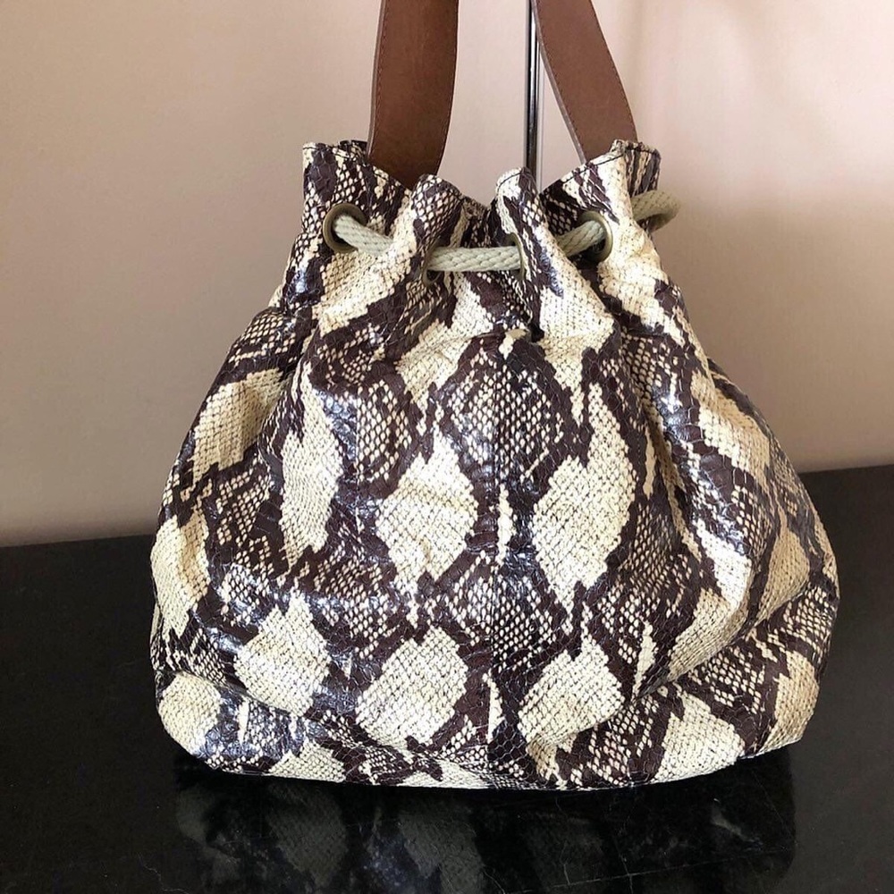 SOLD Lanvin Python Bucket Bag - Picture 2 of 10